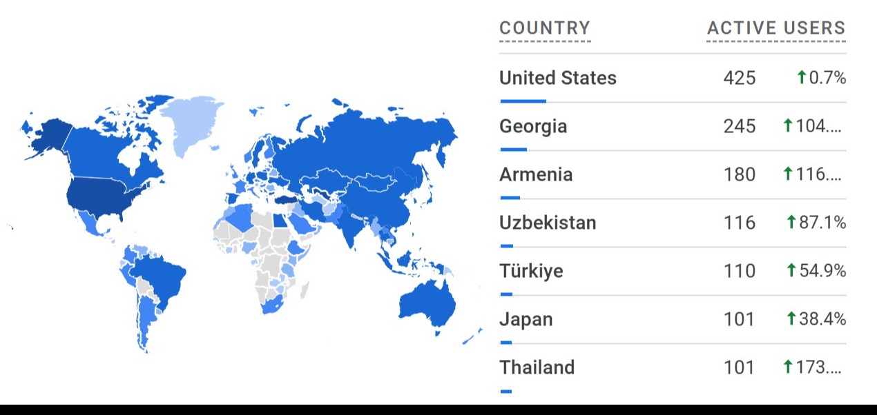 Kenzly Traffic Report for 28 Days By Google Analytics