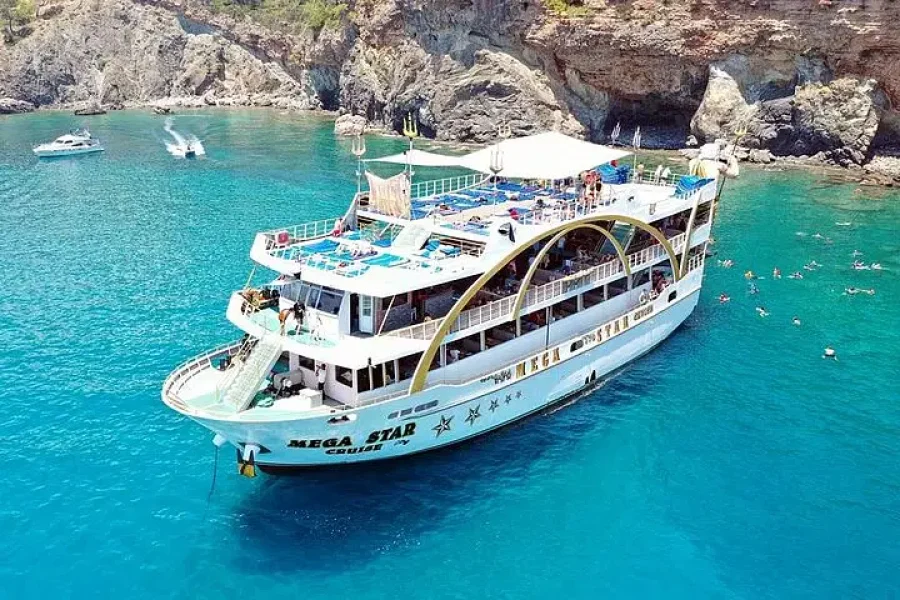 Antalya Mega Star Yacht Tour with Lunch, Foam Party & Transfer